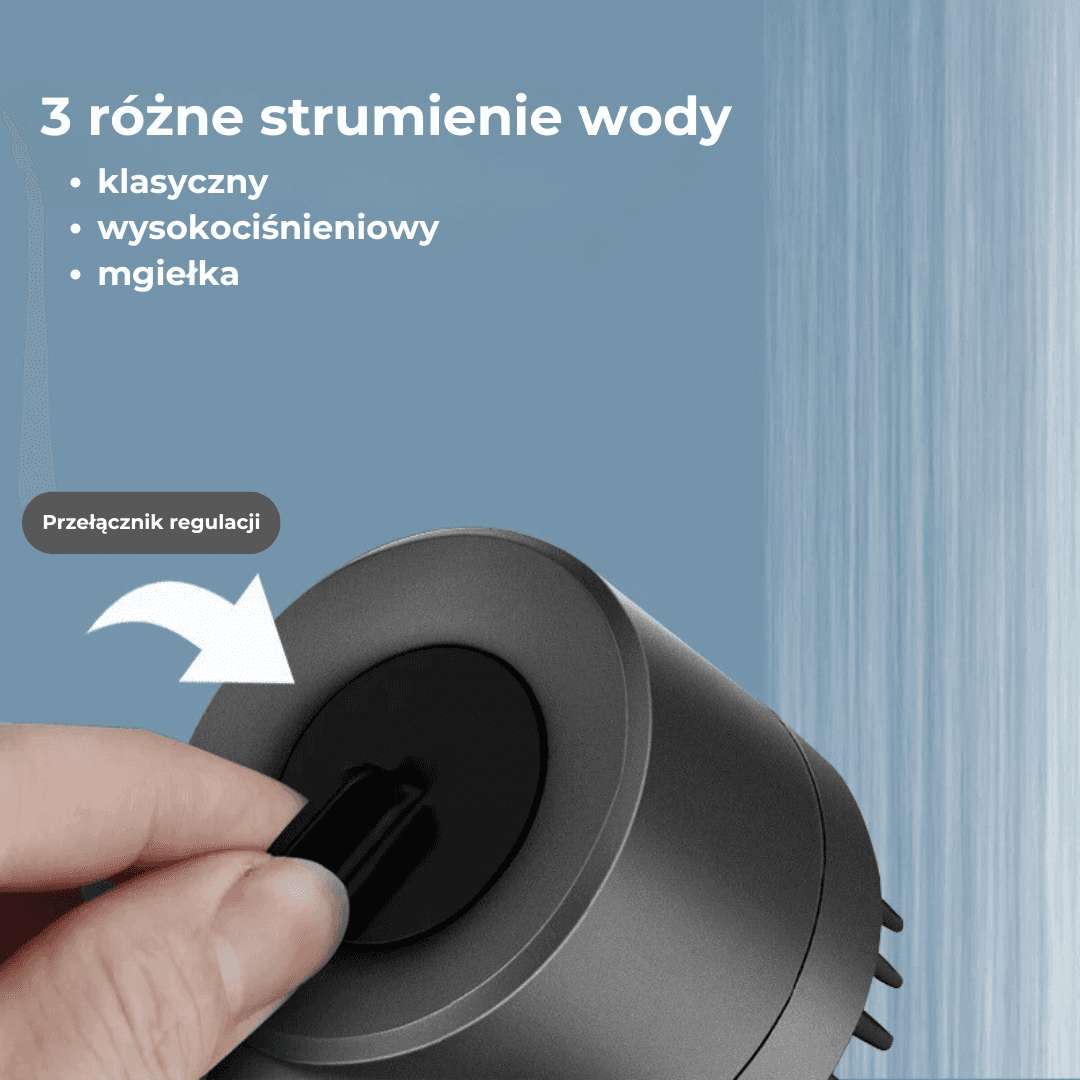 StreamTherapy - Słuchawka prysznicowa z masażem