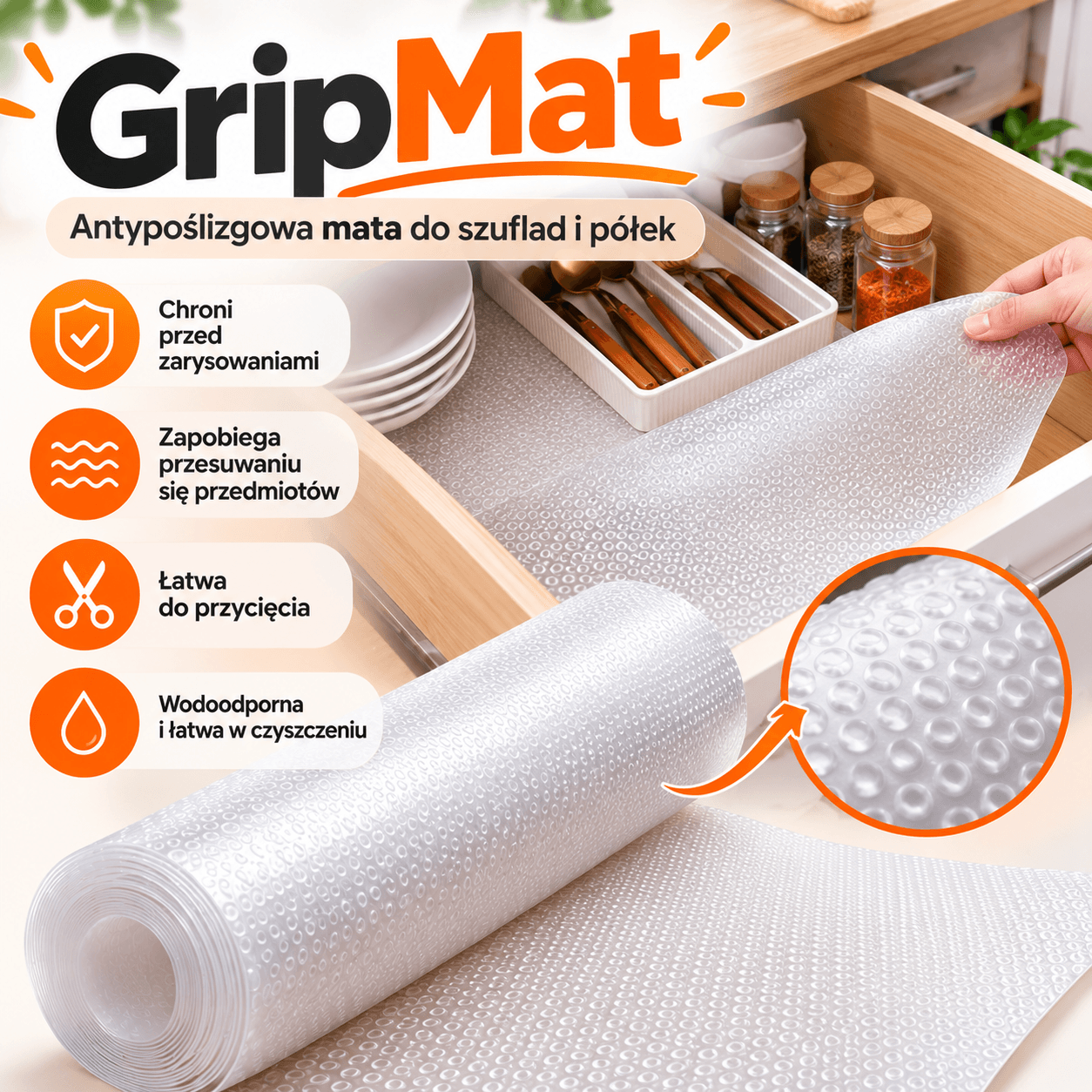 GripMat – Porządek i ochrona każdej szuflady